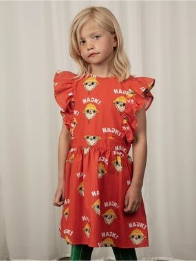 Mini Rodini hiker owl print dress